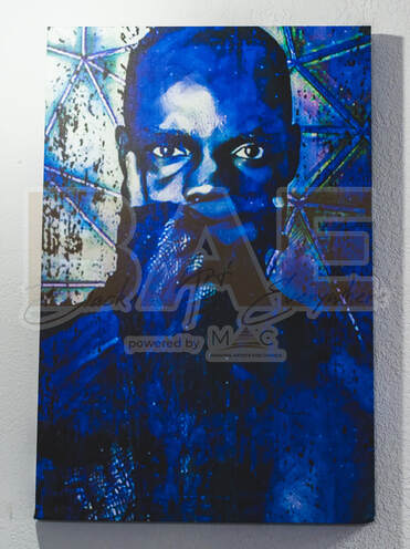 Dark Blue Woman canvas
