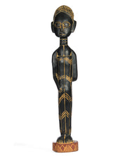 Hand Carved African Female Wood Doll Statue (shelf 7)