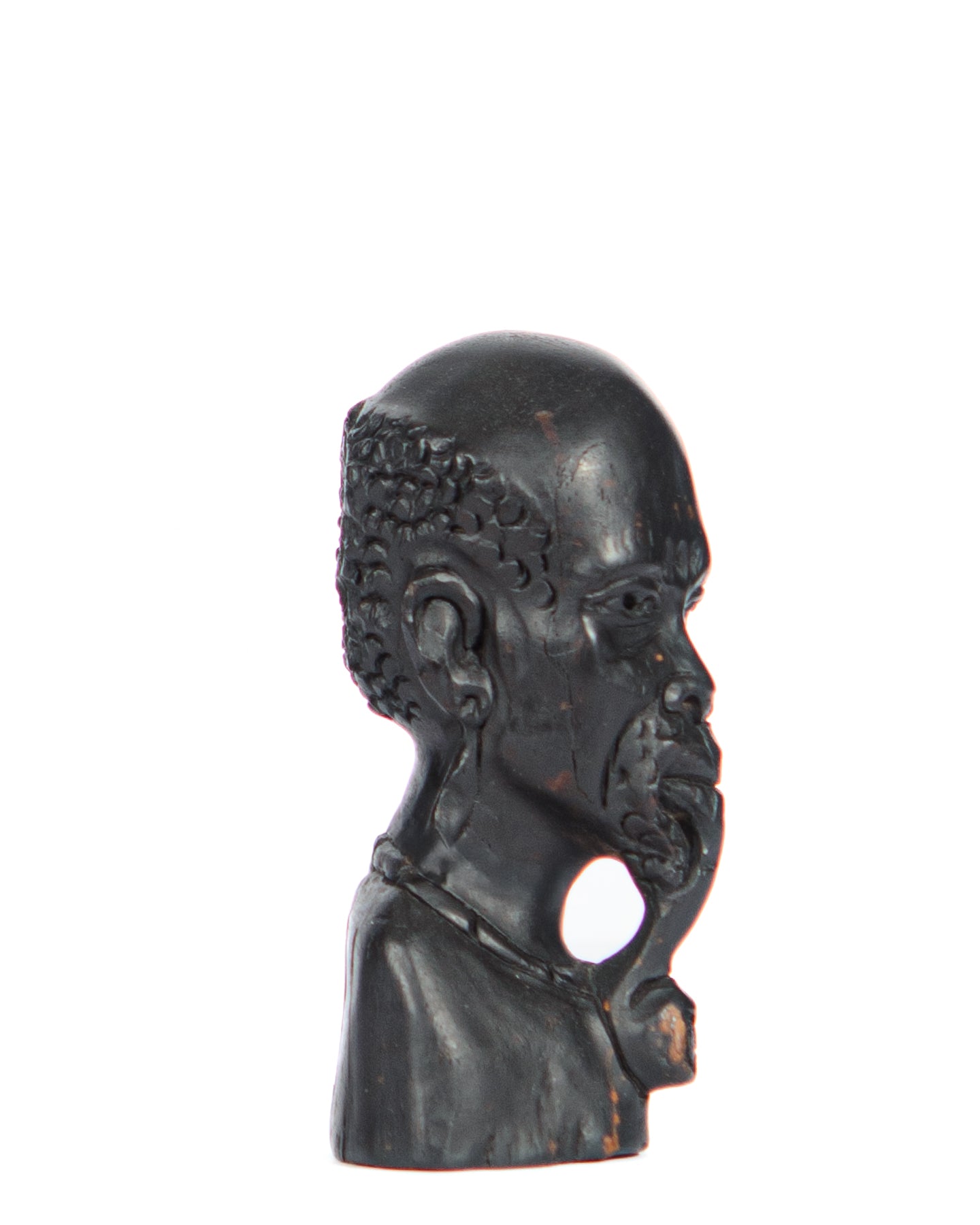 Hand Carved Small “Baba With Pipe” Bust (Shelf 12)