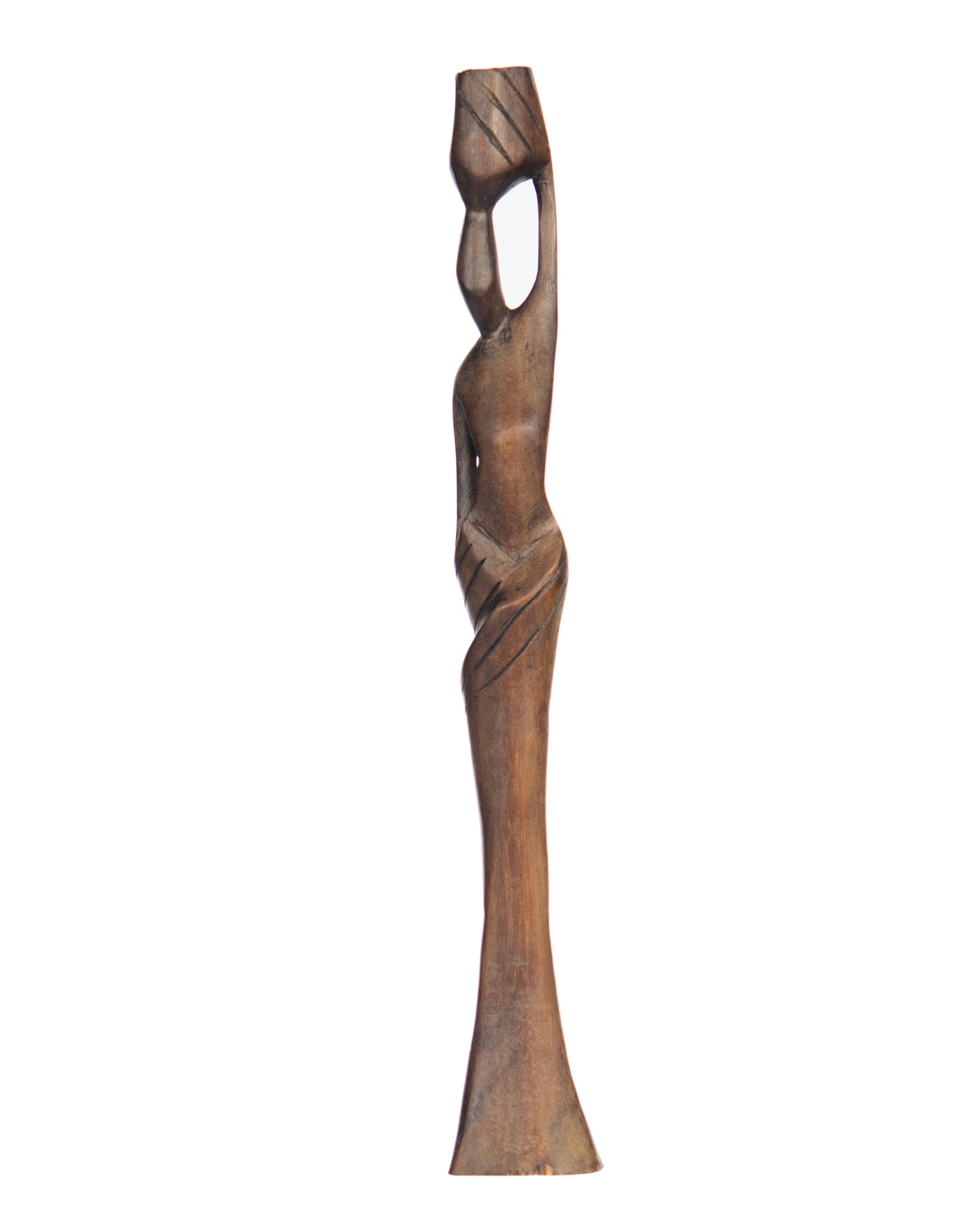 Hand Carved “Village Woman Bearing Water” (Shelf 12)