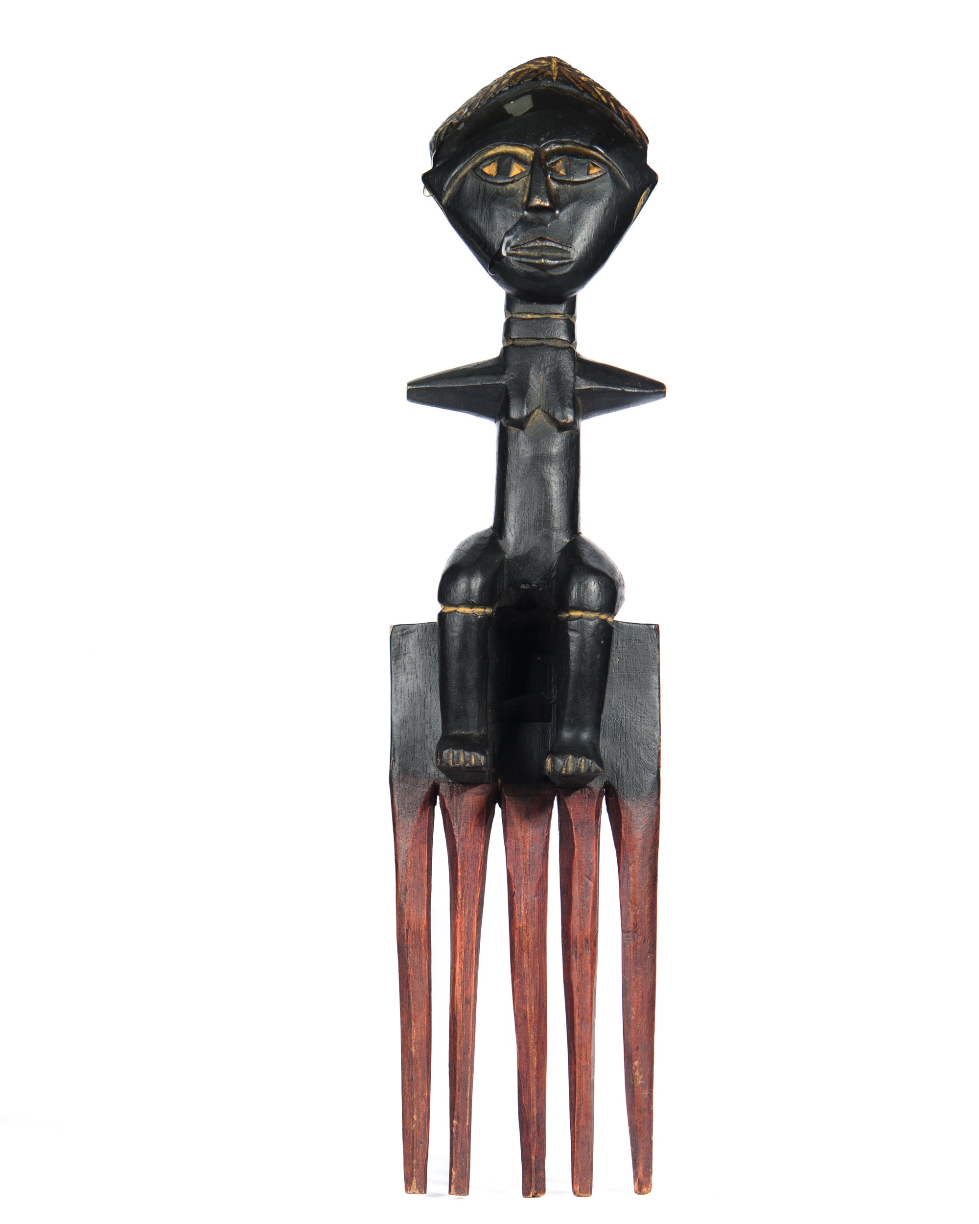 Hand Carved Fertility Goddess Statue w/Comb Attached (shelf 8)
