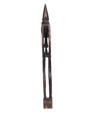 Hand Carved Dark Brown Wooden Female Masked Statue (shelf 1*)