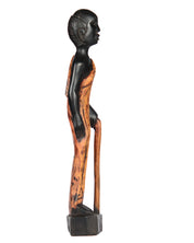 Hand Carved Man With Walking Cane Statue (shelf 3)