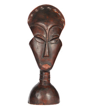 Hand Carved Femme Mask w/short neck statue (shelf 5)