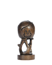 Hand Carved Small Globe statue (shelf 2)