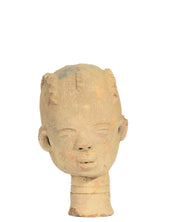 Terra Cotta Large Ceremonial Head Statue (light tan color) (shelf 4)