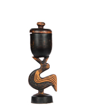 Hand Carved Sankofa Bird Item Holder w/ lid Statue (shelf 6)