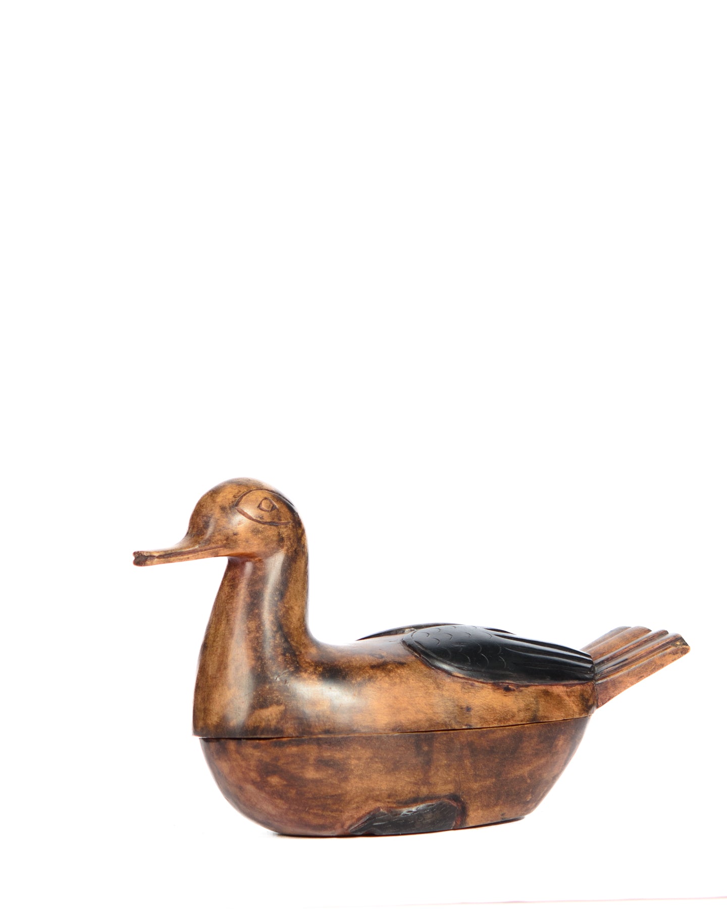 Hand Carved Duck Shaped Item Holder Accent Piece (shelf 6)