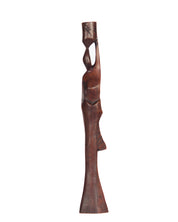 Hand Carved Slender Village Woman Water Bearer Statue (shelf 6)