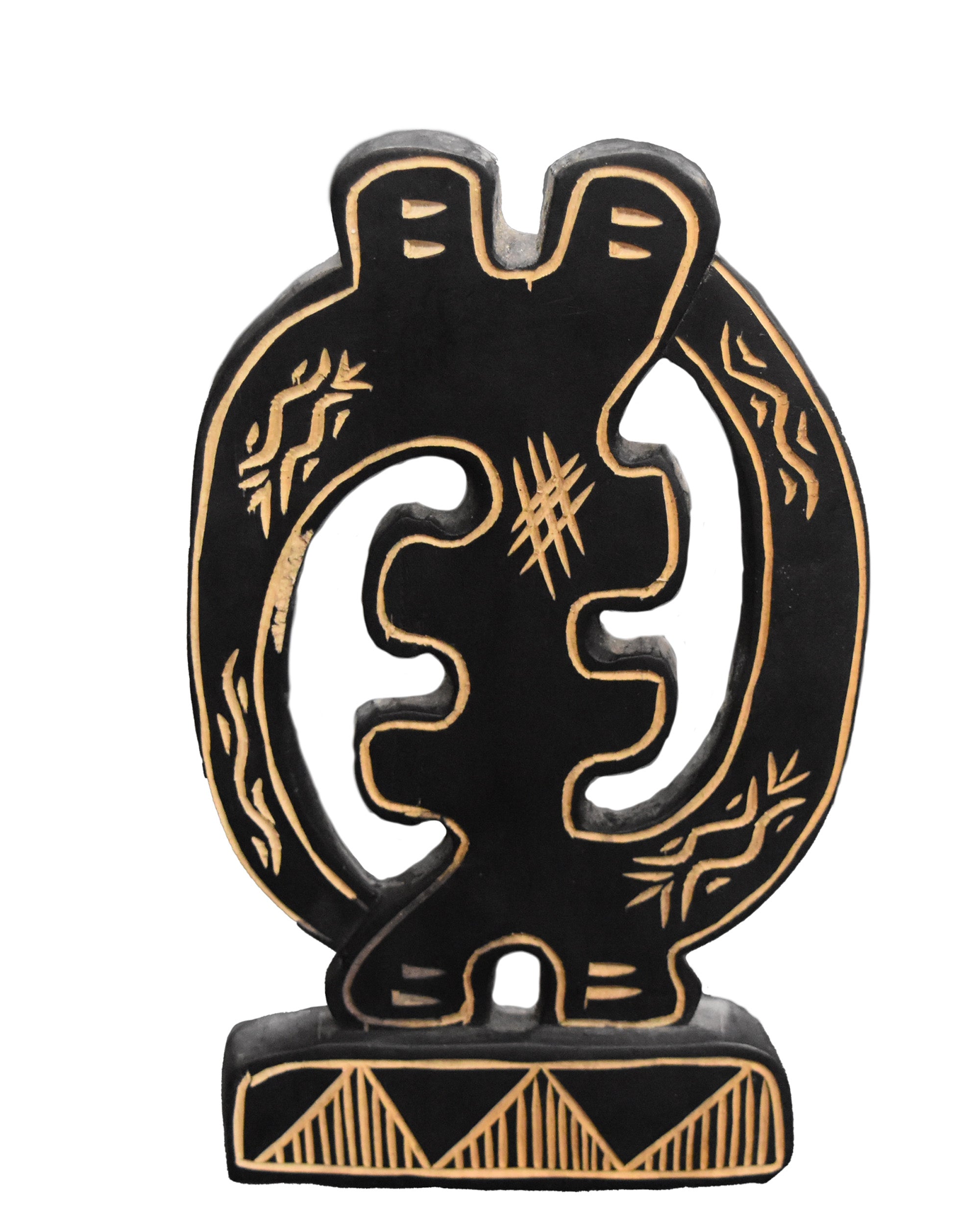 Hand carved Adinkra symbol wall hanging (small)