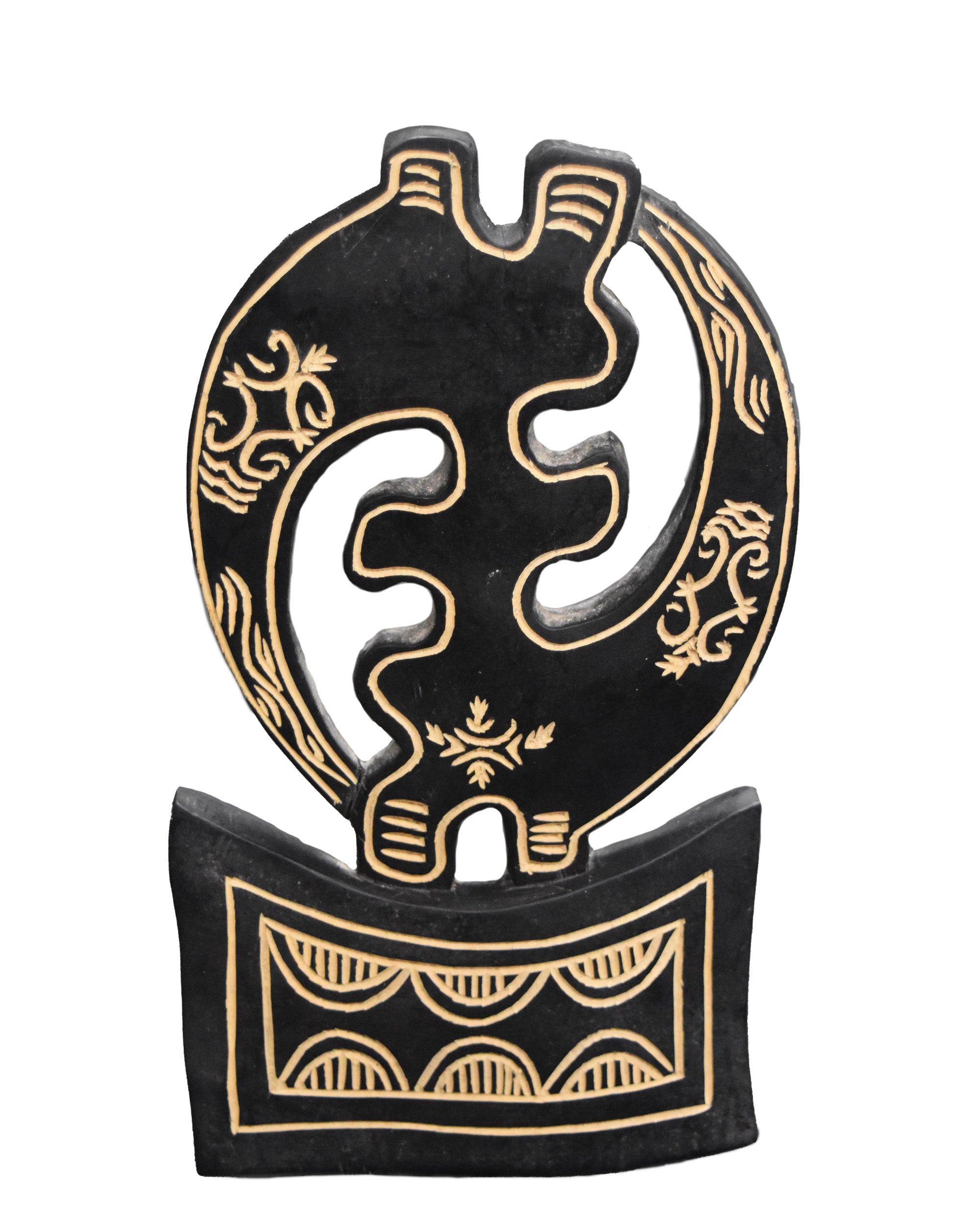 Hand carved Adinkra symbol wall hanging (medium)