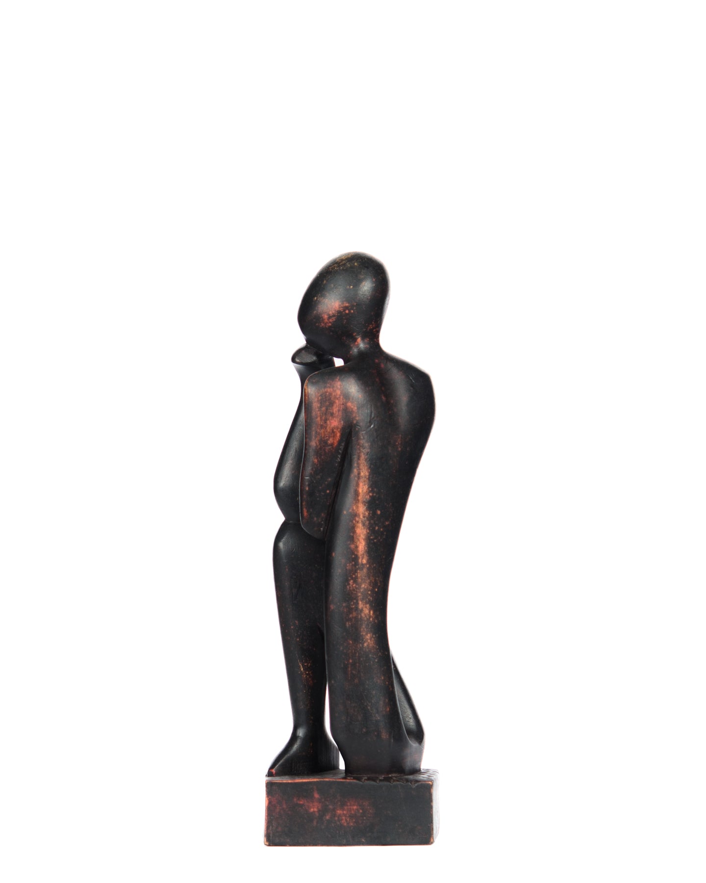 Hand Carved “Thinking Man” Statue (Shelf 12)