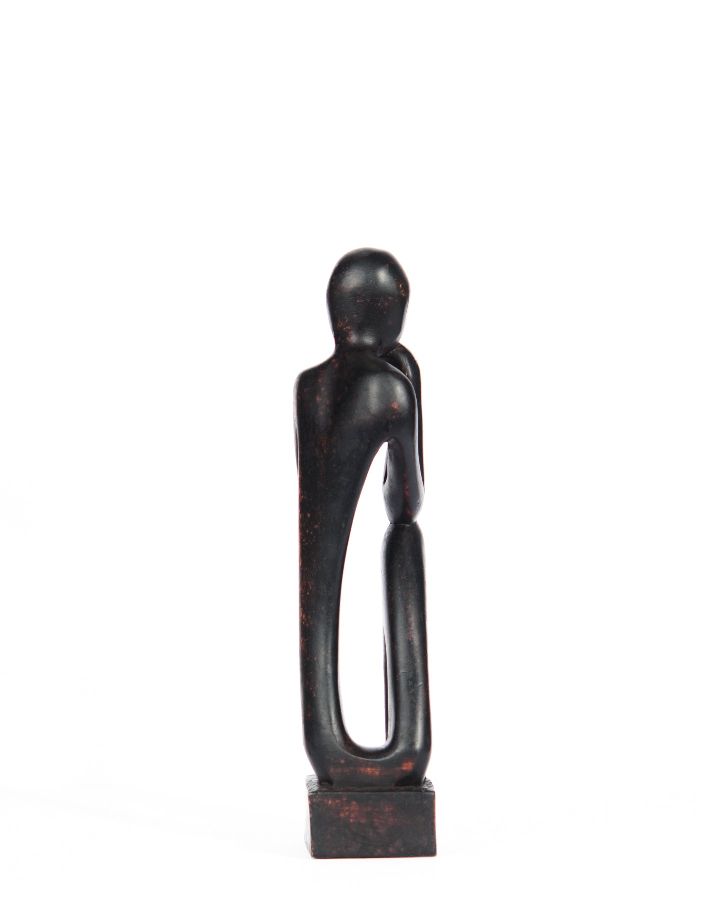 Hand Carved “Thinking Man” Statue (Shelf 12)