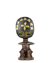 Hand Carved Sitting Beaded Fertility Goddess Statue (Shelf 11)