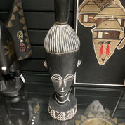 Hand Carved African Head Statue (Shelf 10)