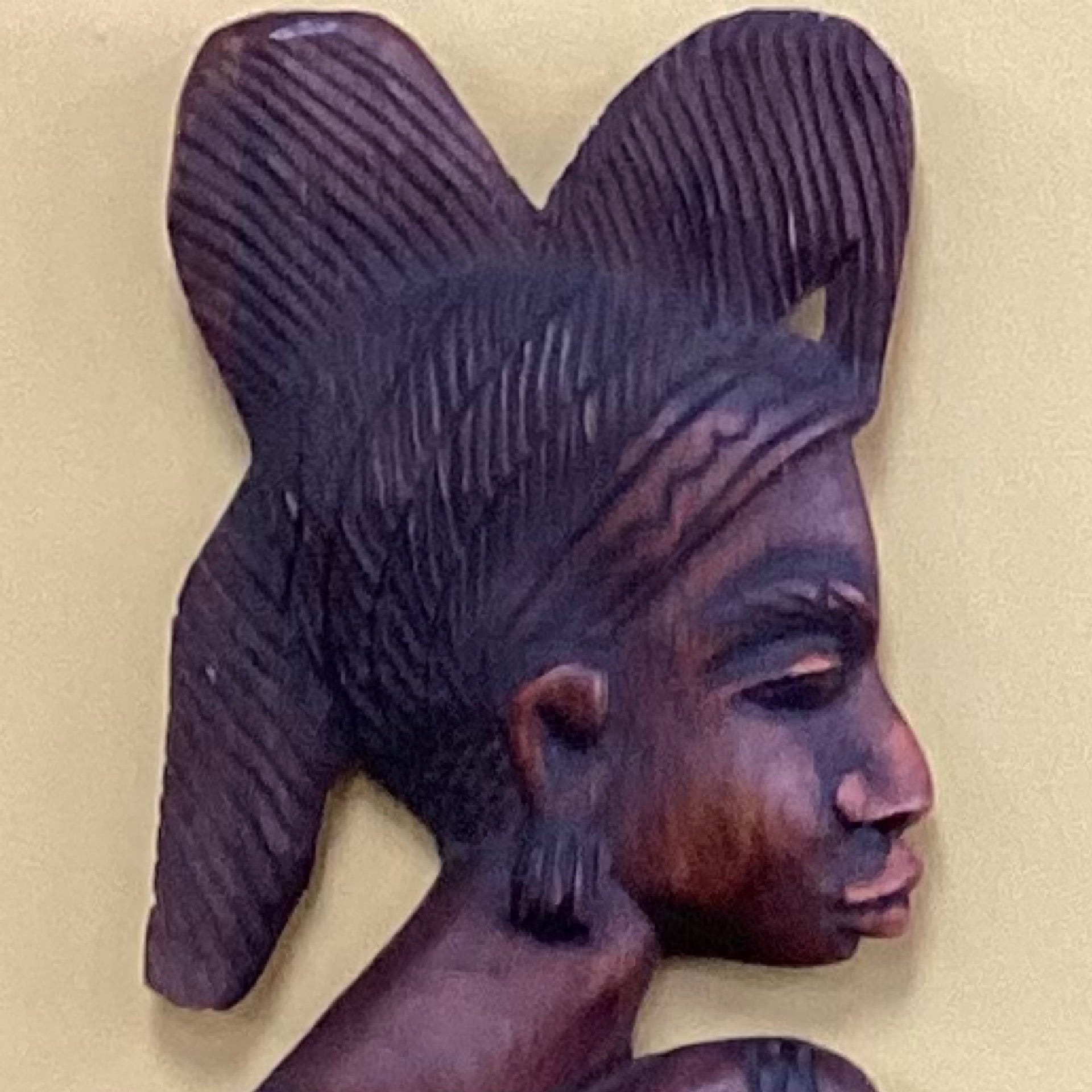 Hand Carved African woman Wall Hanging