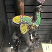 Hand Carved Beaded Elephant Accent (Shelf 11)