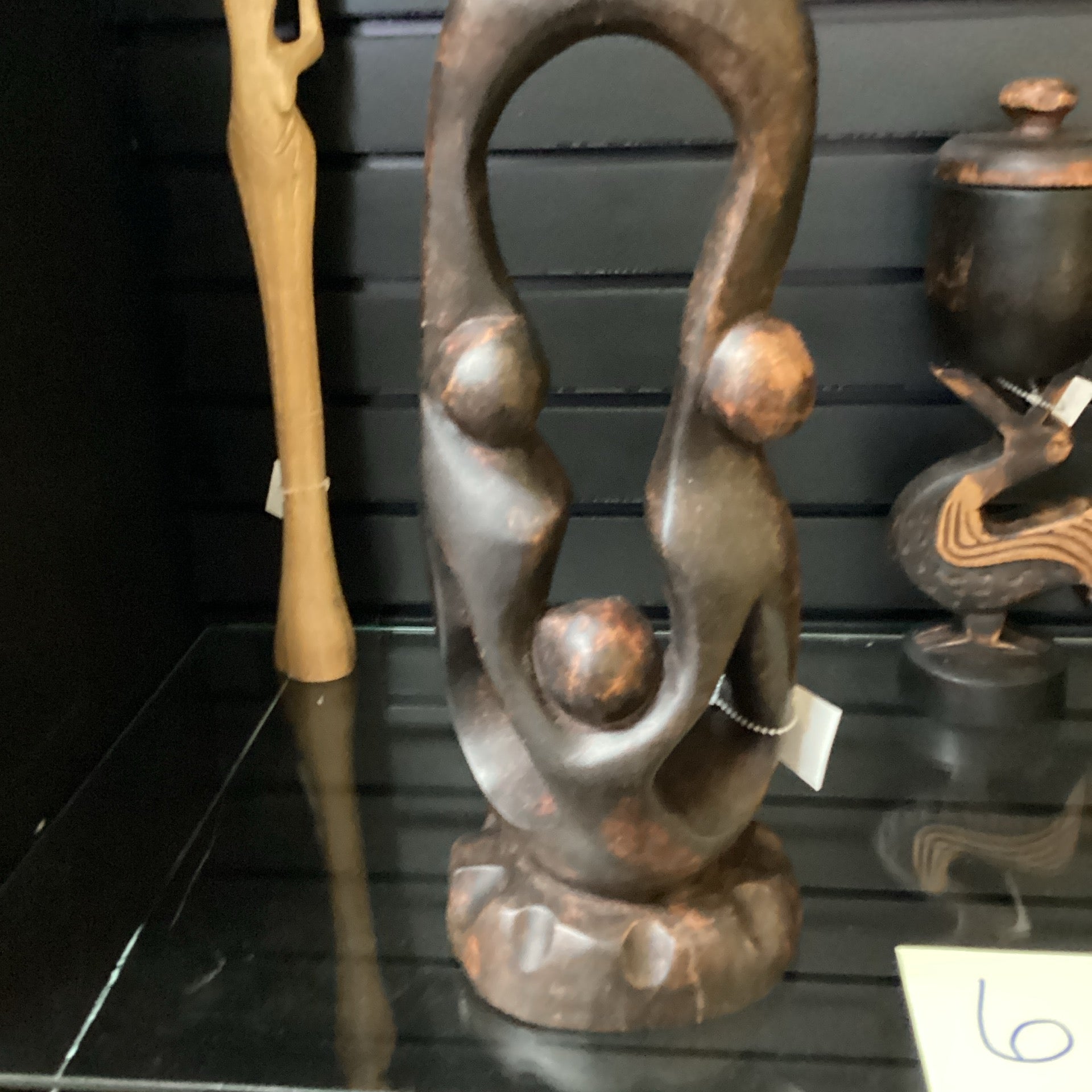 Hand Carved Family Unit Statue (shelf 6)