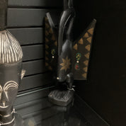 Hand Carved Medium Sized African Standing Bird Statue (shelf 10)