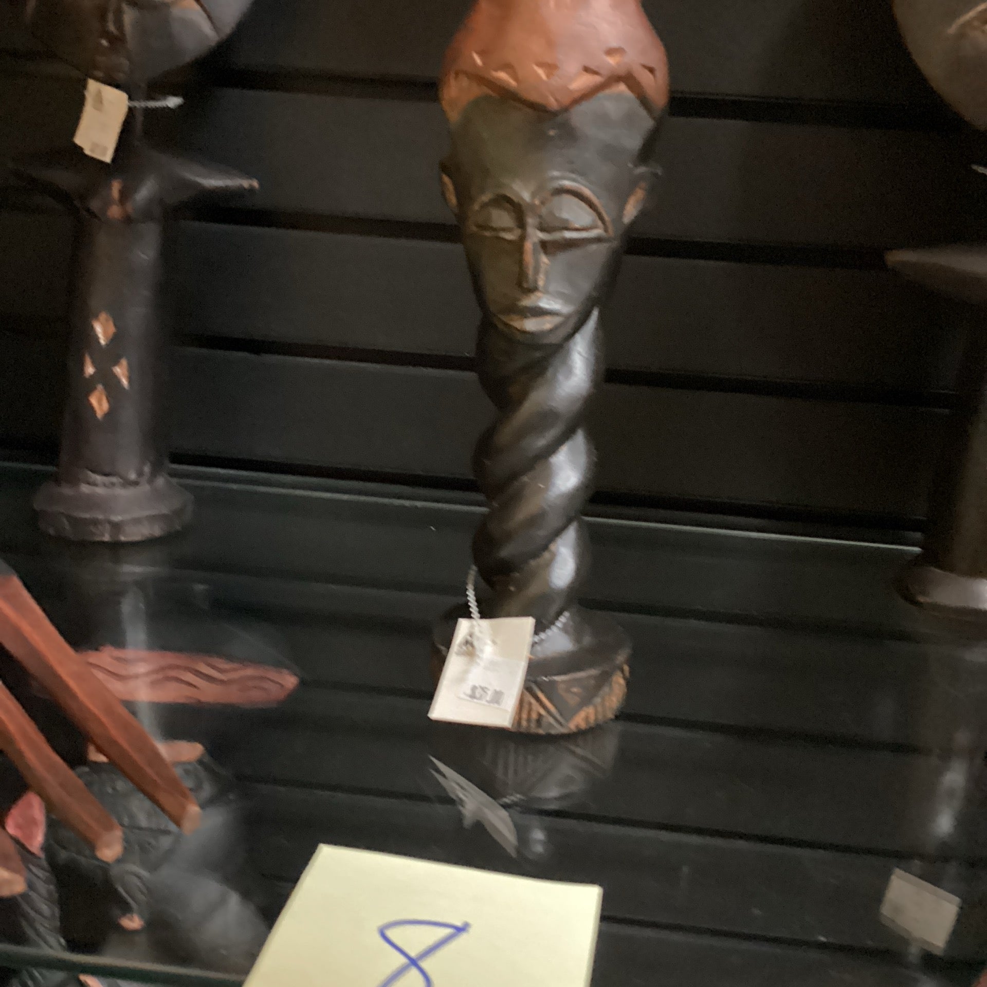 Hand Carved African Candle Holder (shelf 8)