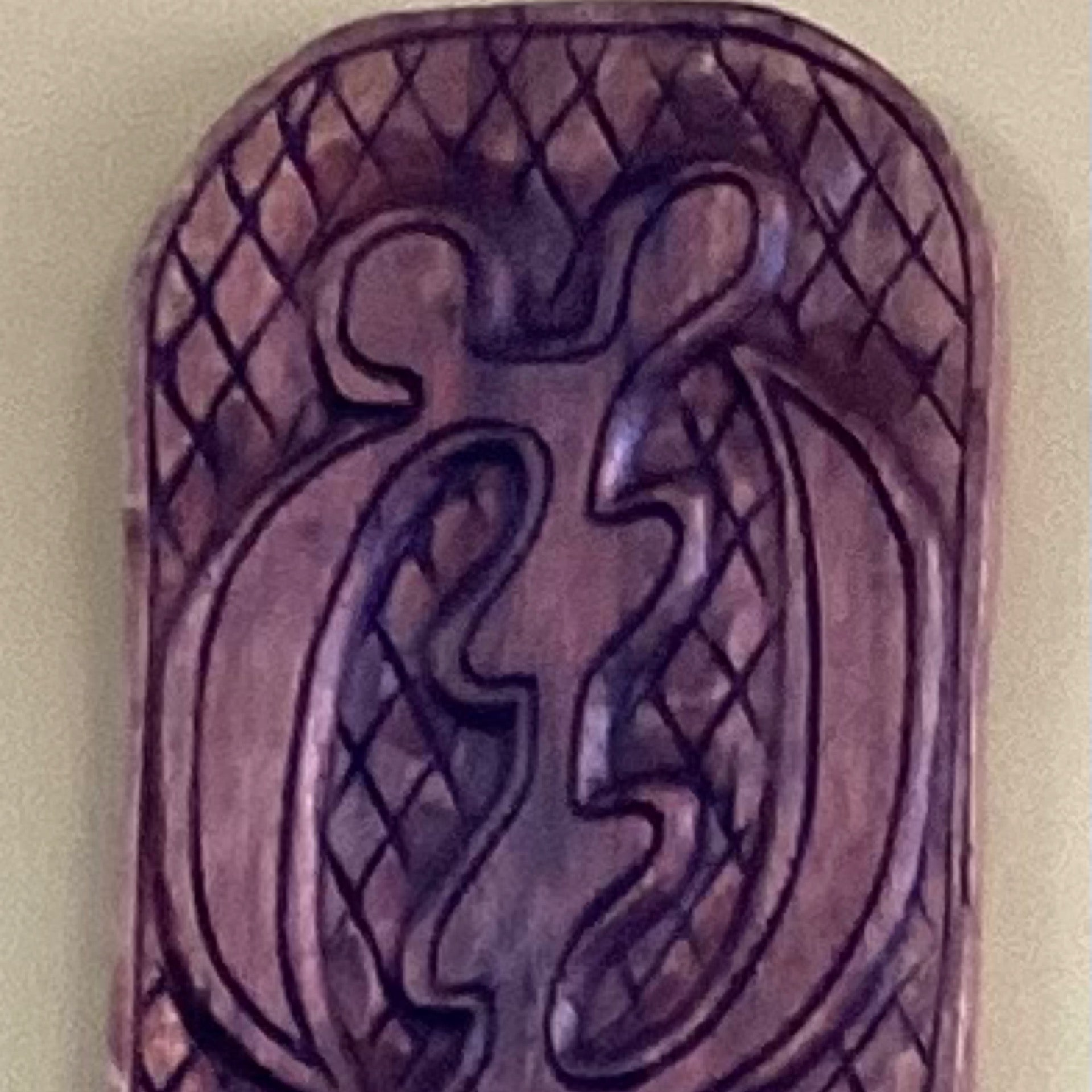 Hand carved Adinkra symbol wall hanging
