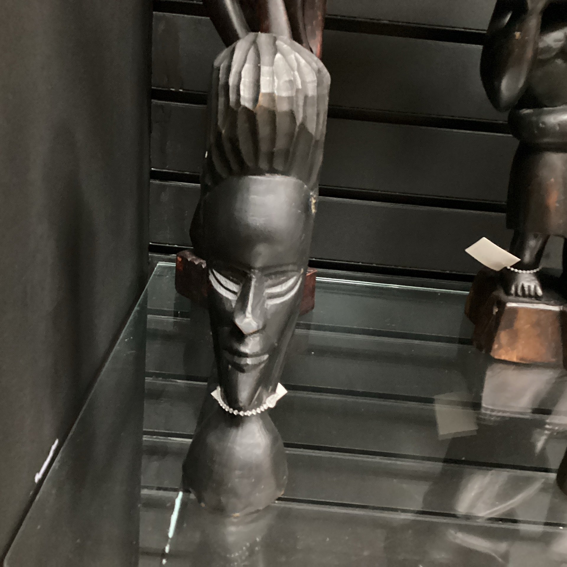 Hand Carved Small African Masked Bust (Shelf 12)