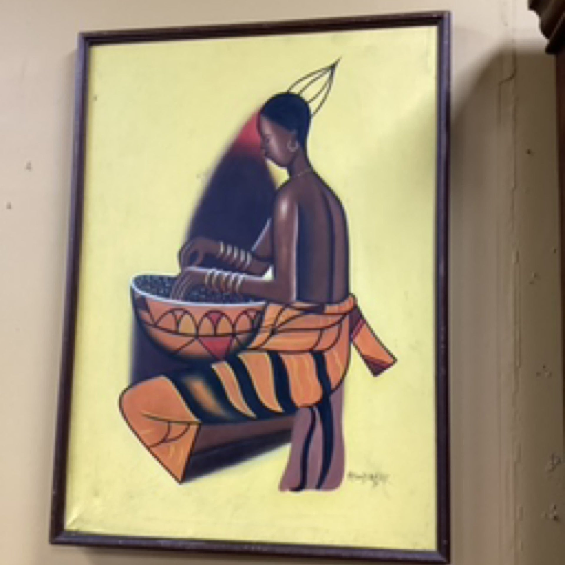 Wooden framed painting
