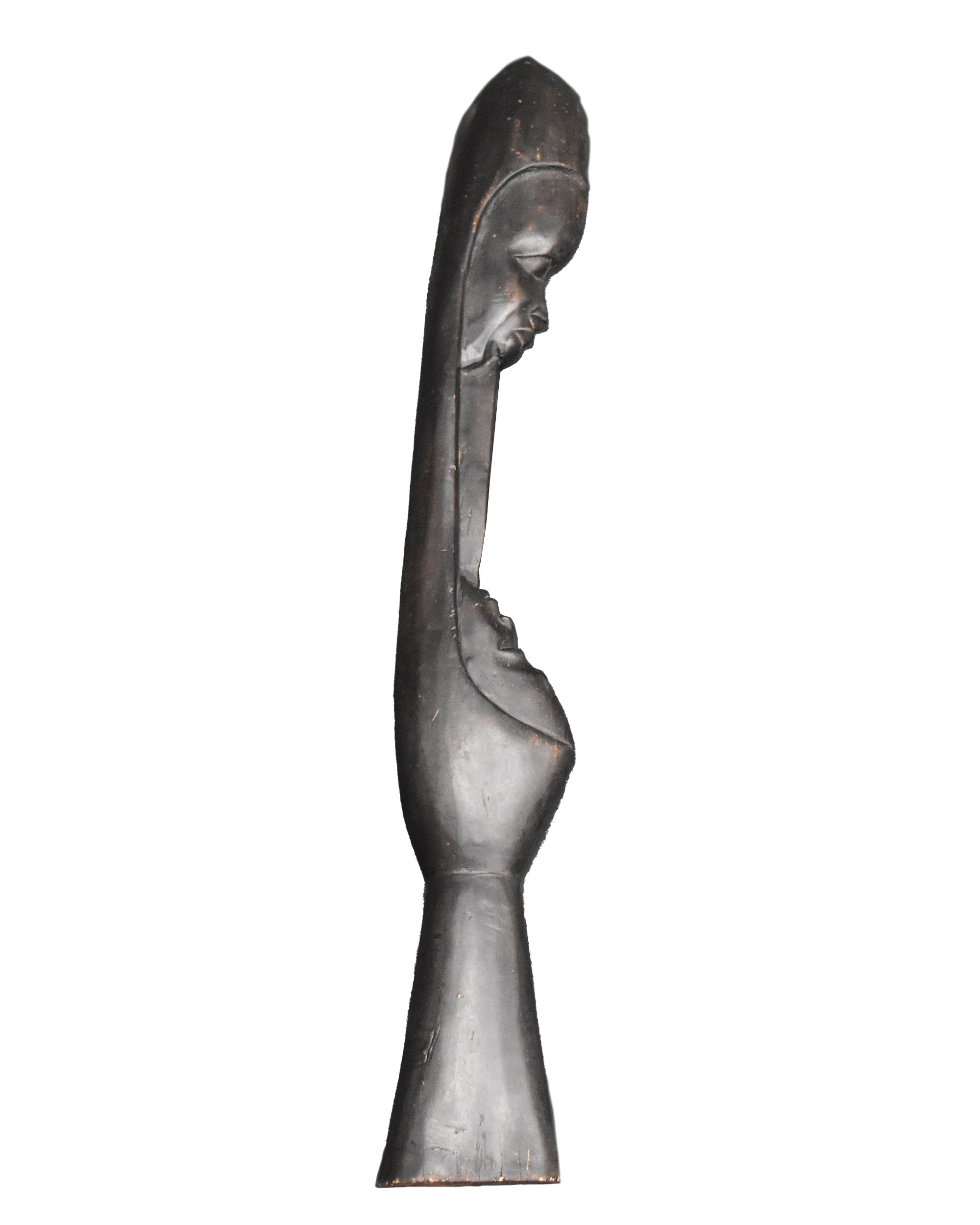Elongated village wall figure